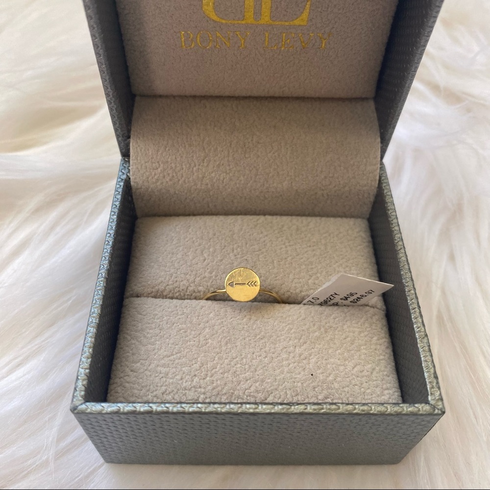 BONY LEVY Yellow Gold arrow ring size 7 - Picture 5 of 10